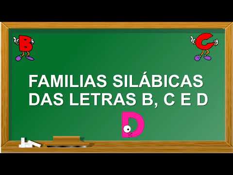 FAMÍLIAS SILÁBICAS B, C E D