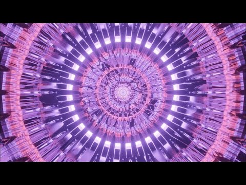 Abstract Purple Color Tunnel Corridor Sci-fi Lights Background - 1 Hour