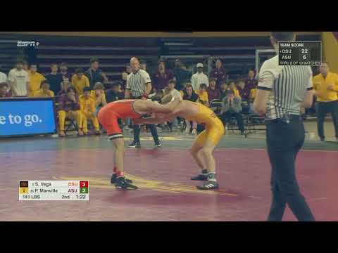 #2 Sergio Vega vs. #30 Pierson Manville (141 lbs) Highlights (11.23.25) | Big 12 Wrestling