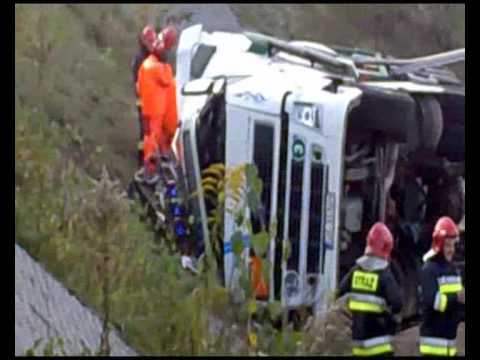 Wypadek cysterny na Bocheńskiego w Katowicach