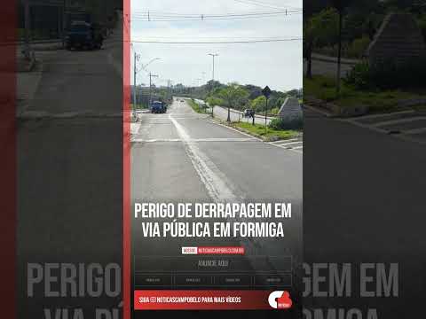 Perigo de derrapagem em via pública em Formiga #Shorts