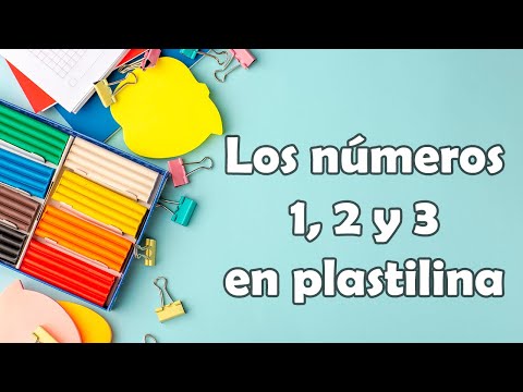 Los números 1,2 y 3 en plastilina. 👩🏻‍🏫❤️