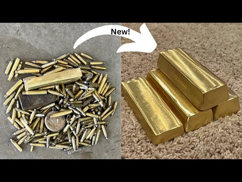 Brass Bullet Casings Meltdown