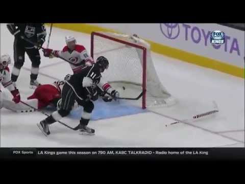 Anze Kopitar goal. Carolina Hurricanes vs Los Angeles Kings 10/23/2015