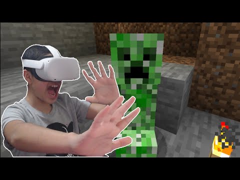 Minecraft VR is scary