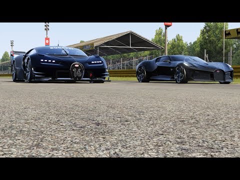 Bugatti Vision GT vs Bugatti La Voiture Noire at Monza Full Course