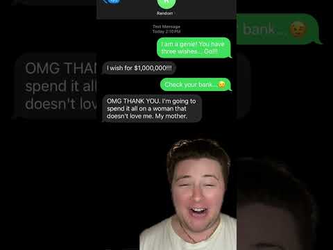 Texting Random Numbers!📱😂: You Have Three Wishes…⭐️⭐️⭐️ #comedy #funny #text #prank
