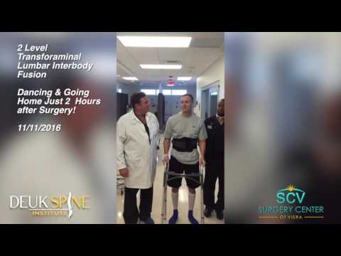 Greg Going Home Just 2 Hours After Transforaminal Lumbar Interbody Fusion Surgery! Deuk Spine