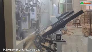 Máy Tiện CNC 4 Dao router, chuyên cho các sản phẩm chân ghế phức tạp, WM-1200AL-R4