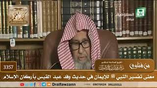 [3357] معنى تفسير النبي ﷺ للإيمان في حديث وفد عبد القيس بأركان الإسلام - صالح الفوزان