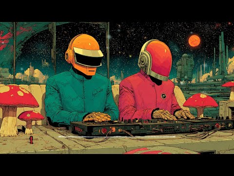 Daft Punk-Inspired Digital Galaxy 🍄🤖 | Chillwave, Synthwave, Retro Funk, Disco, Electronic Playlist