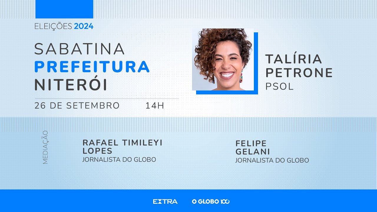 Talíria Petrone: sabatina com candidatos à prefeitura de Niterói