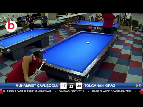 MUHAMMET ÇAVUŞOĞLU & TOLGAHAN KİRAZ Bilardo Maçı - İZMİR BİLARDO 3 BANT TÜRKİYE ŞAMPİYONASI-Çeyrek Final