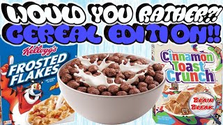 Would You Rather? Fitness (Cereal Edition) | This or That | Brain Break | PE | GoNoodle