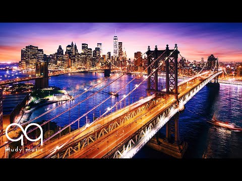 Deep Focus Music 🔵 Post Rock & Binaural Beats with Cityscape & Skylines