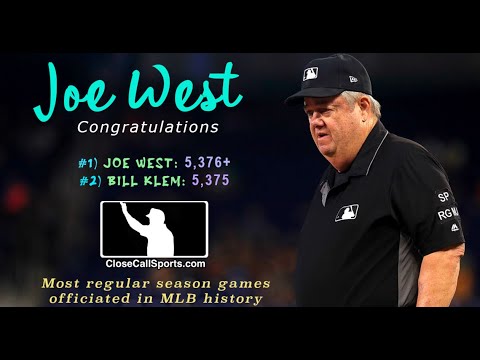 Joe West Tribute Video to Commemorate Blue Cowboy's Record for Most Games Umpired in MLB History