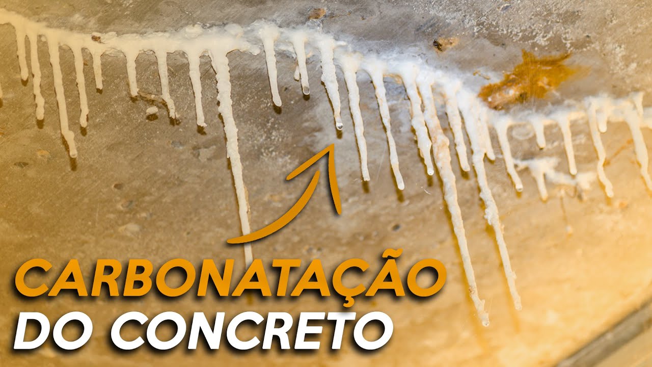Infiltration into Concrete? White stain on concrete or stalactite? What is CONCRETE CARBONATATION?