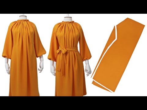 👌Very Easy Elastic Neck Designer Kurti Cutting and Stitching in 10 minutes