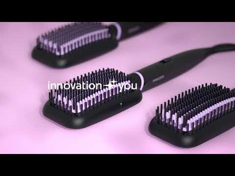 Philips „StyleCare Essential“ Šildomas tiesinimo šepetys BHH880/00 video