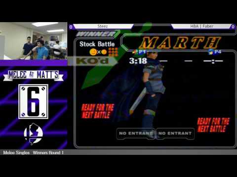 Melee at Matt's 6 Melee Singles | HBA | Faber vs Steez