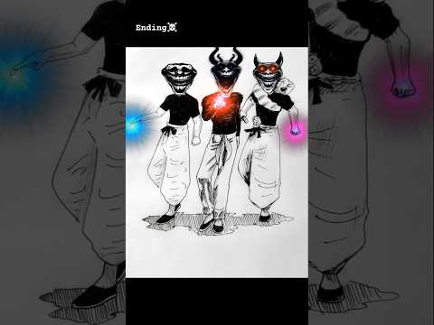 Gojo, Garou & Toji ☠️Speed drawing Stickman💥#shorts #anime #drawing #gojo #garou #toji