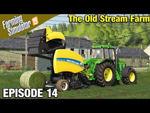 BALING GRASS FOR SILAGE Farming Simulator 19 Timelapse - The Old Stream Farm FS19 Episode 14