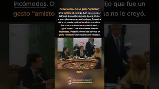 Cuando Bush tocó a la canciller alemana sin permiso. #historia #incómodo