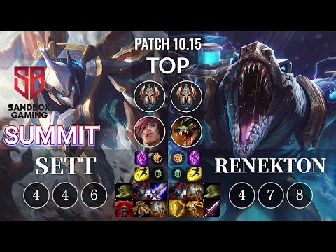 SB Summit Sett vs Renekton Top - KR Patch 10.15