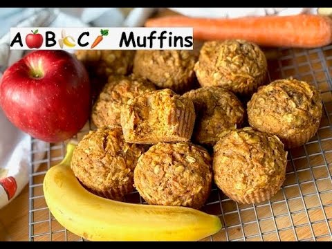 ABC Muffins - Apple Banana Carrot Muffins- Healthy  Muffins for kids-healthy breakfast ideas