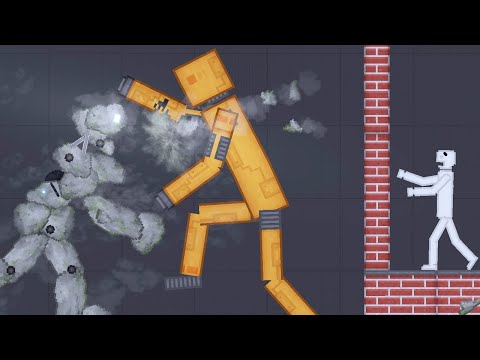 Stone Golem VS Industrial Android in People Playground