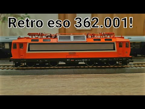 Retro eso 362.001 na modelovém kolejišti H0