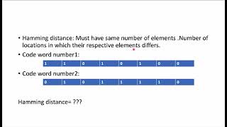 Hamming distance || Calculation of hamming distance