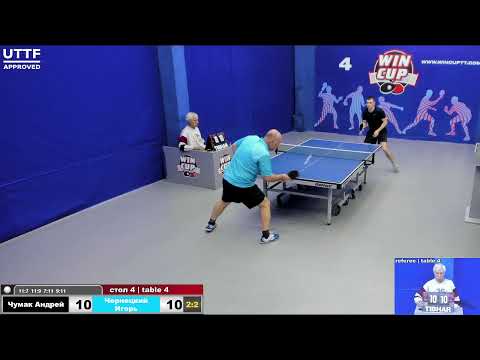 12:30 Чумак Андрей 3-2 Чернецкий Игорь  стол 4 Юг-1  28.07.21