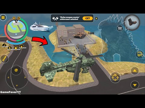 Rope Hero 3 (Shark Helicopter Bee Bee on Army Base) Army Equipment Destroy - Android Gameplay HD
