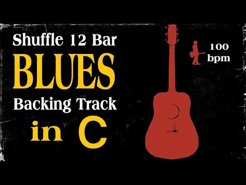 Shuffle 12 Bar Blues Guitar Backing Track in C