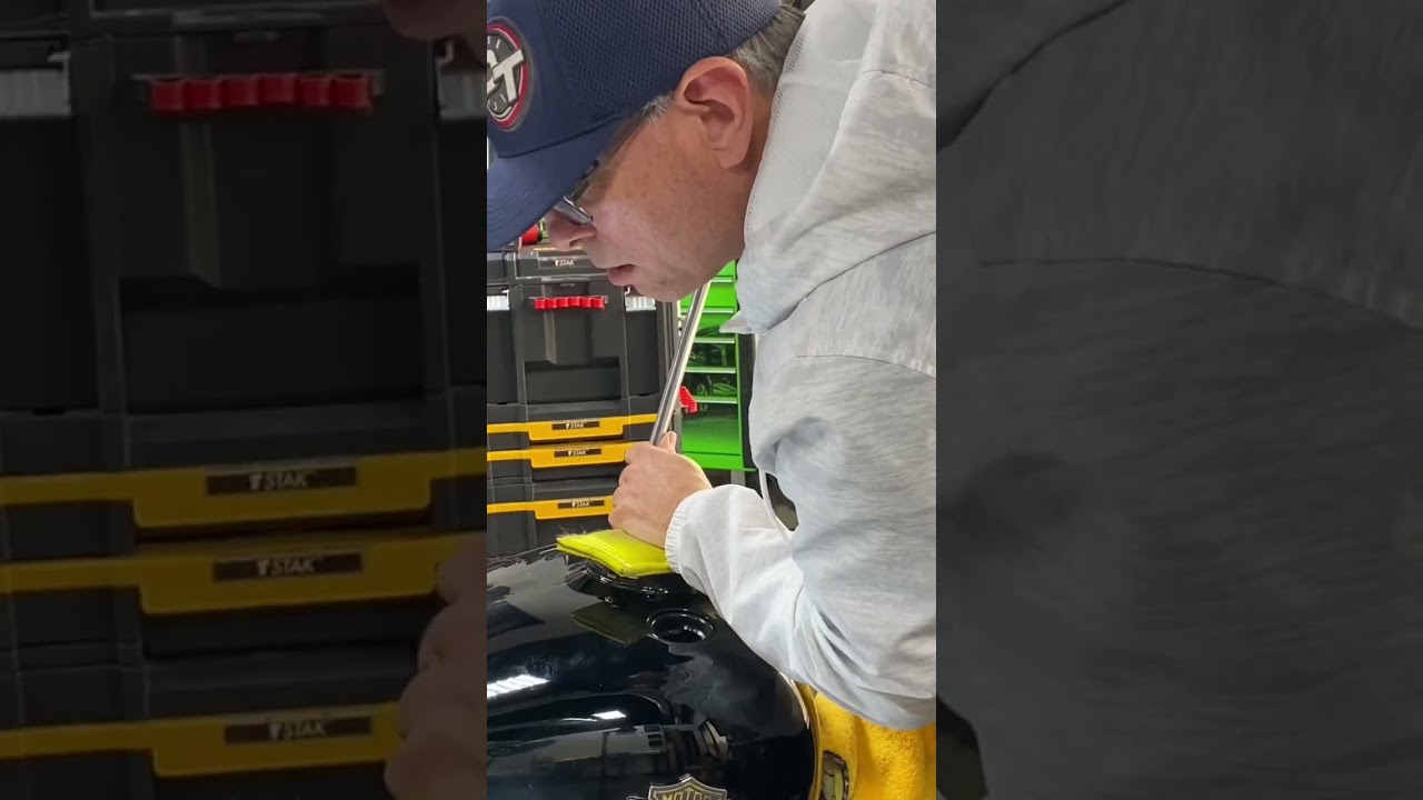 Motorcycle Dent Repair for Harley Davidson #paintless #paintlessdentrepair