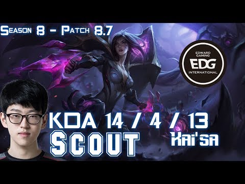 EDG Scout KAI'SA vs DRAVEN ADC - Patch 8.7 KR Ranked