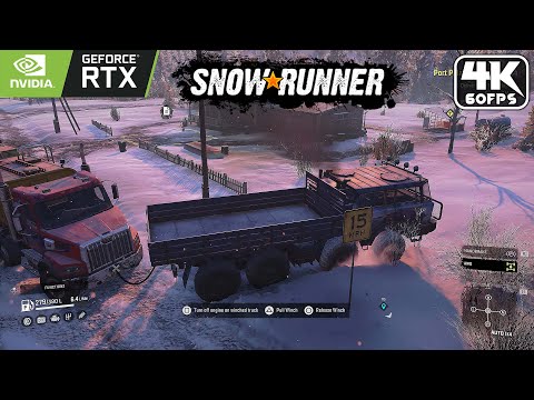 Snow Runner - Pulling out Western Star 47XNF1430 Stuck in Mud with (Tatra T813) [4K 60FPS]