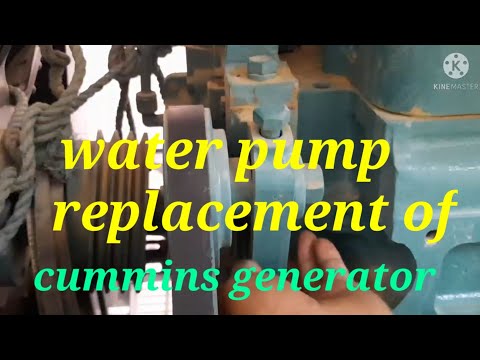 water pump replacement of cummins generator