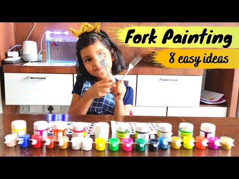 Fork Painting for Kids | Easy Fork Painting ideas