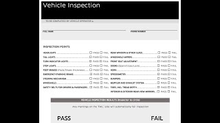 Uber and Lyft Inspection Forms. Link to forms below.