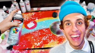 Galaxy Spray Paint Art (so satisfying)