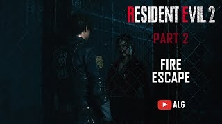 Resident Evil 2  Walkthrough - PART 2 (Fire Escape)