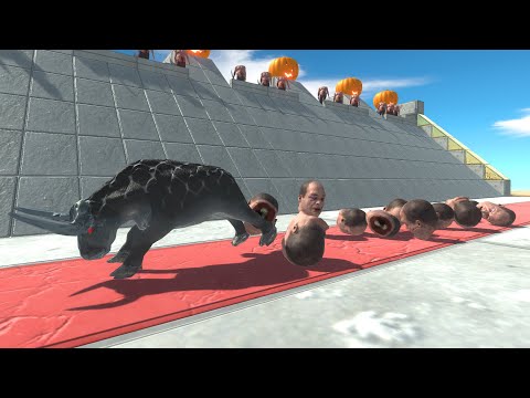 Run away from the Headless Hulk attack - Animal Revolt Battle Simulator