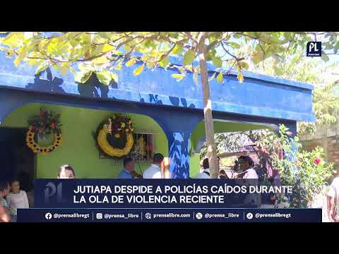 Jutiapa llora a tres policías caídos en ataques armados y exige justicia por sus muertes