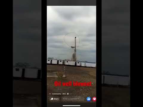 Oil well blowout shared from Facebook
