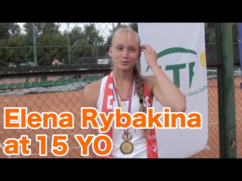When Elena Rybakina is 15 years old | Junior practise and match highlight