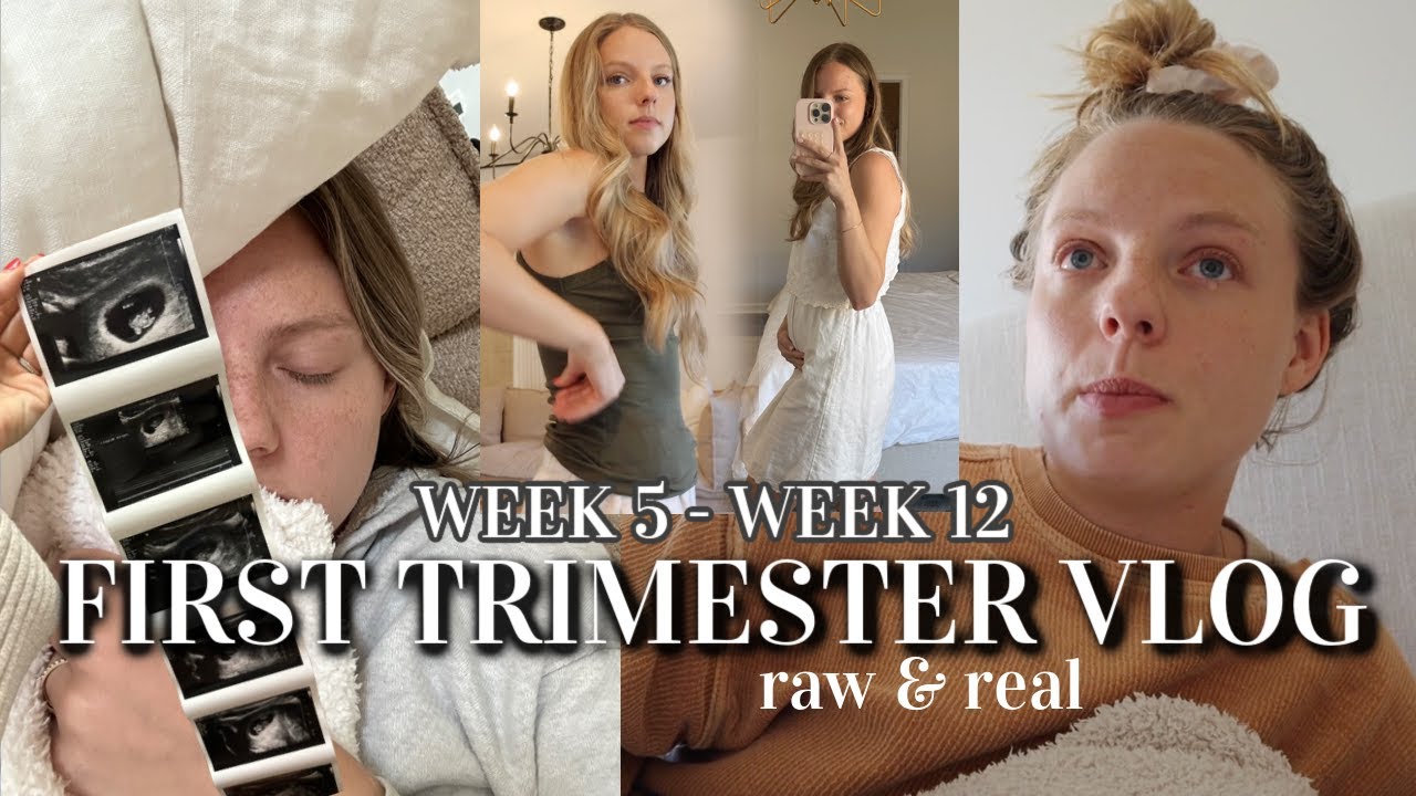 RAW & REAL FIRST TRIMESTER VLOG! weeks 5-12! morning sickness, remedies, tips, processing pregnancy!
