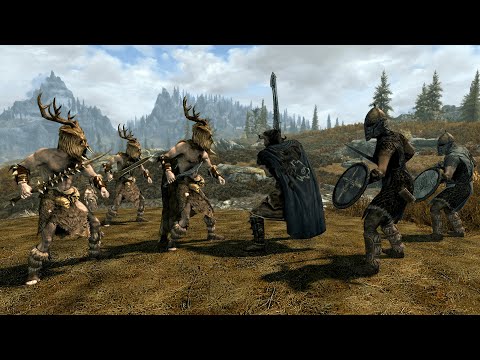 Skyrim NPC Battle - Forsworn Briarhearts Vs. Stormcloaks