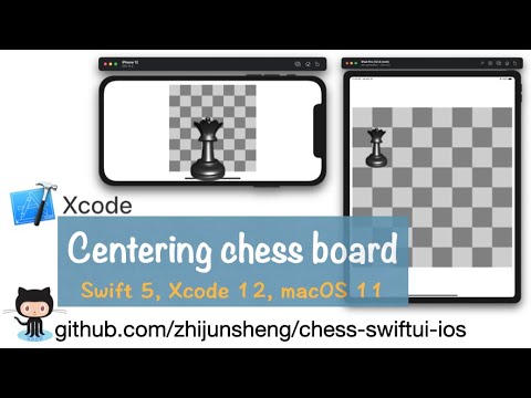 iOS SwiftUI 053: Centering chessboard in SwiftUI by adding aspectRation view modifier